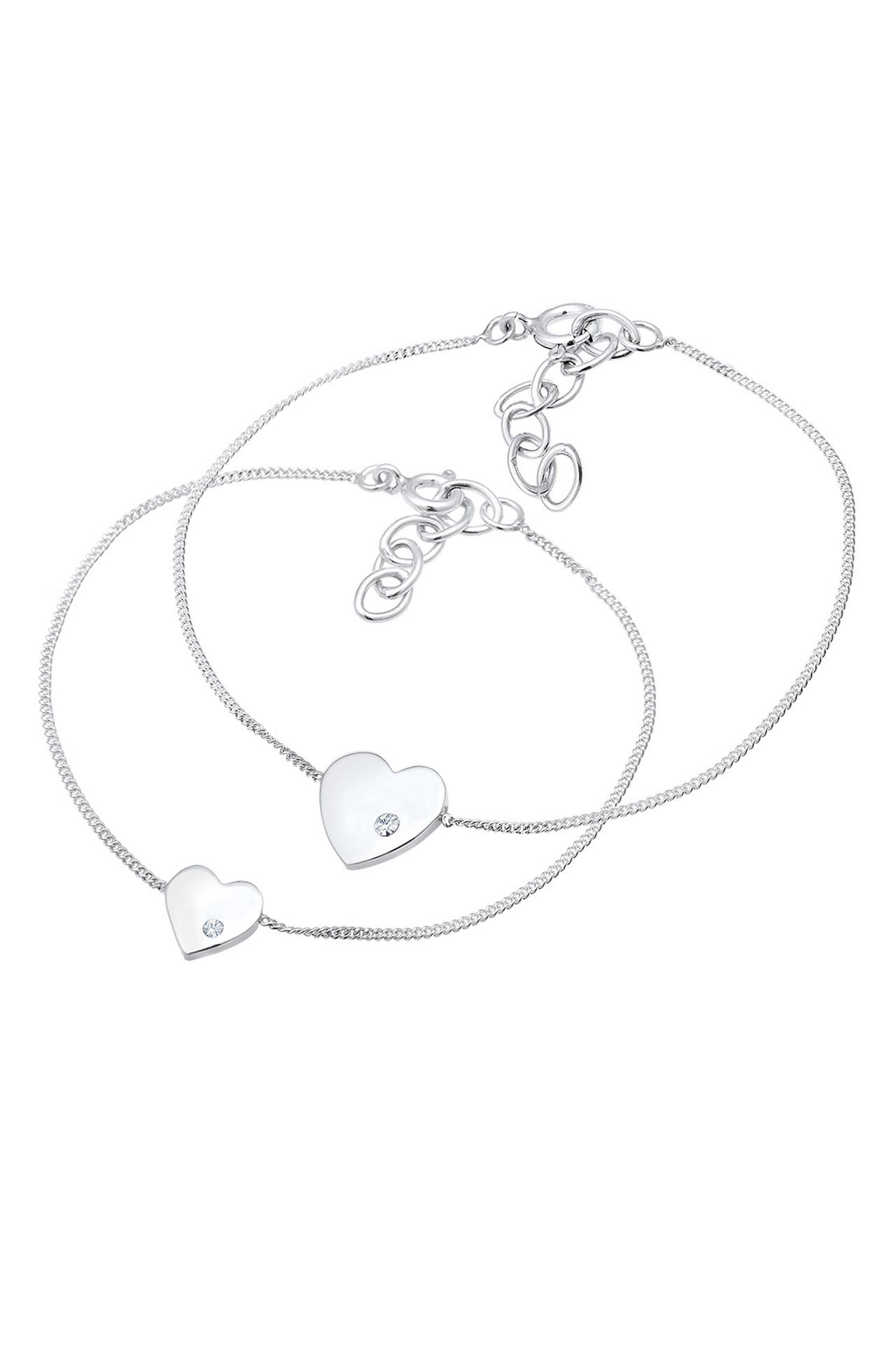 ELLI Armband Herz 925 Silber, mit Kristallen von Swarovski® Silber, Bild 1