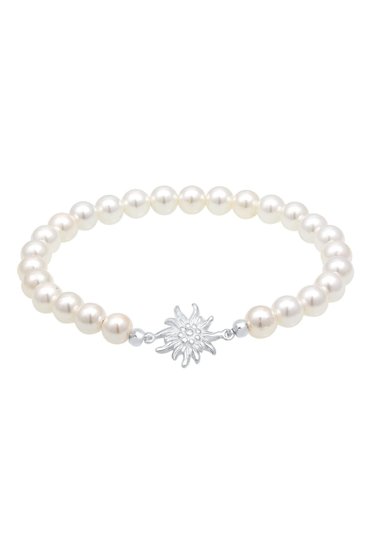 ELLI Armband Edelweiß Perlen Traditionell Trachten 925 Silber Silber, Bild 1