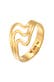 Ring Wellen Modern Filigran 925 Sterling Silber Gold