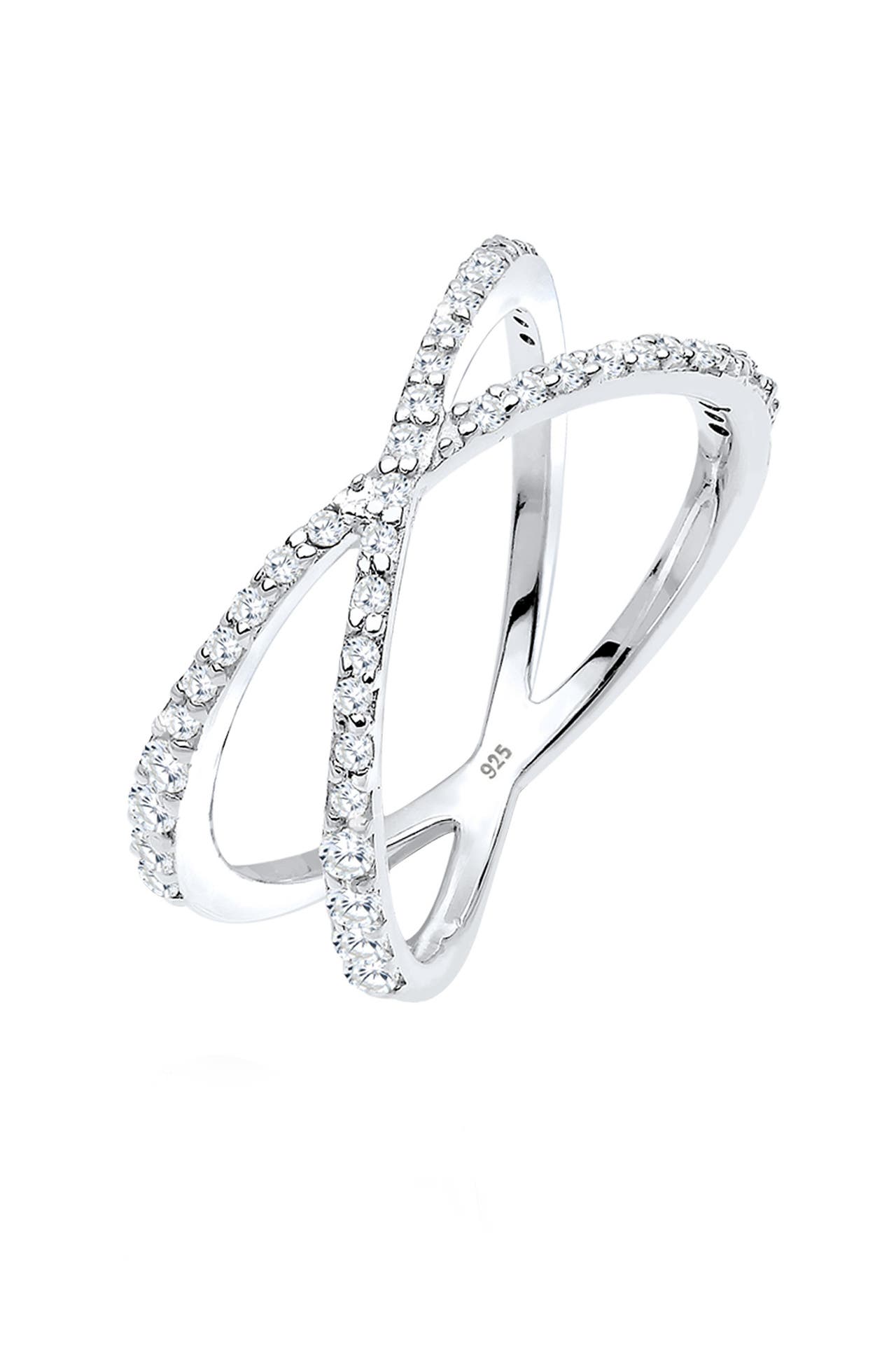 ELLI Ring Silberring Kreuz mit Zirkonia 925 Silber, Bild 1