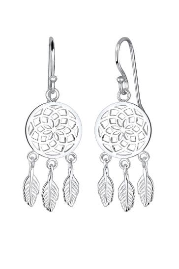 ELLI Ohrringe Traumfänger Federn Boho Festival 925 Silber Silber