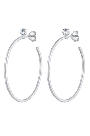 ELLI PREMIUM Ohrringe Creolen Stecker 925 Silber, mit Kristallen von Swarovski® Silber