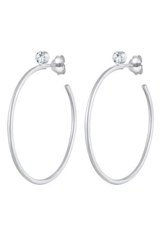 ELLI PREMIUM Ohrringe Creolen Stecker 925 Silber, mit Kristallen von Swarovski® Silber