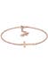 Armband Kreuz Horizontal Schlicht 925 Silber Rosegold