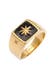 Ring Herren Siegelring Emaille Stern Basic 925er Silber Gold