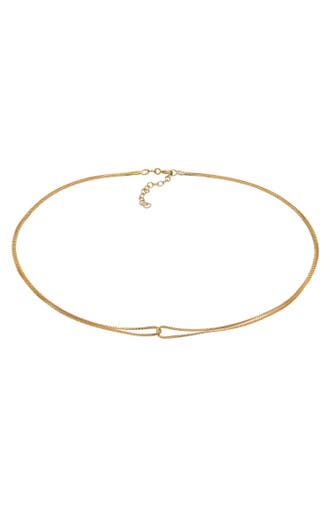 ELLI Kette Choker Verschlungen Venezianer 925 Silber Gold