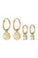 Ohrringe Creolen Plättchen Opal Edelstein 2er Set 925 Silber Gold