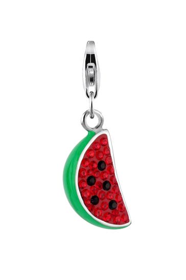 NENALINA Charm Melone Emaille 925 Sterling Silber, mit Kristallen von Swarovski®