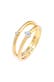 Ring Solitärring Set Diamant (0.13 ct.) 925 Silber Gold