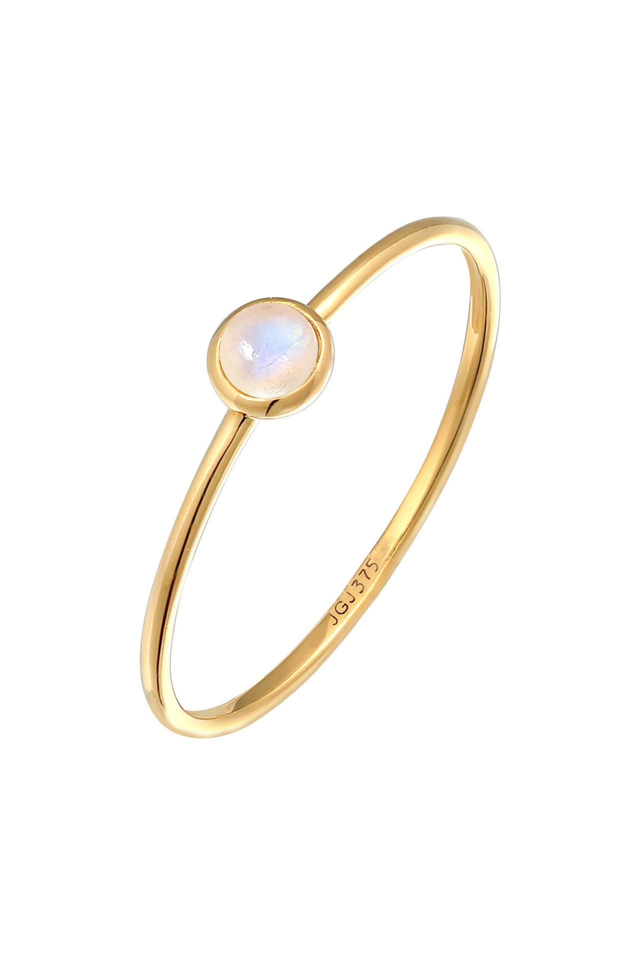 ELLI PREMIUM Ring Mondstein Edelstein 375 Gelbgold, Bild 1