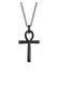 Kette Herren Ankh Kreuz Anhänger 925 Silber Schwarz