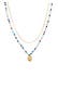Kette Muschel Glas Beads Maritim Bunt 925 Silber Gold