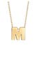 Kette Buchstabe M Initialen 925 Sterling Silber Gold