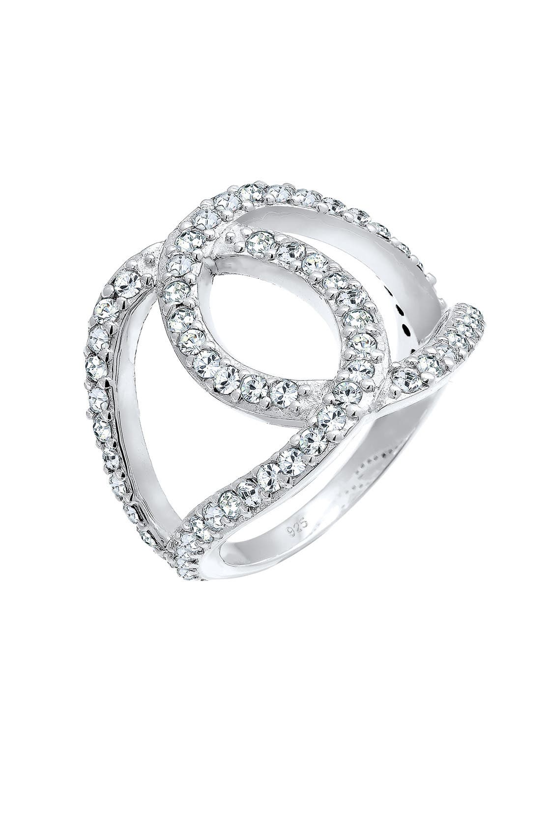 ELLI Ring Love Knots Kristalle 925 Silber Weiß, Bild 1