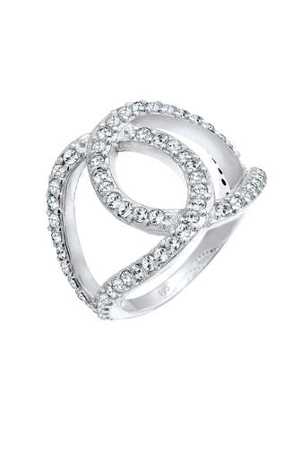 ELLI Ring Love Knots Kristalle 925 Silber Weiß