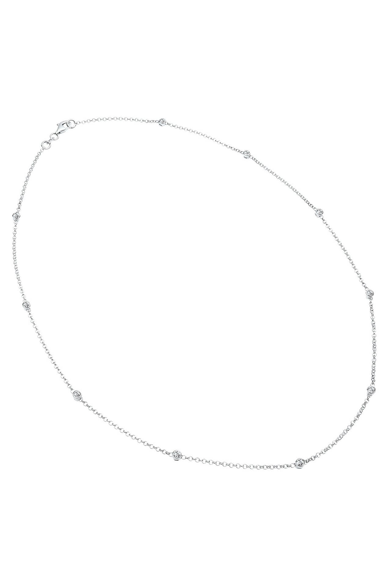ELLI Kette Solitär Basic Kristalle 925 Silber Weiß, Bild 1