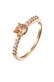 Ring Morganite Weiß Diamantschliff (0.04 ct) 375 Gelbgold Gold