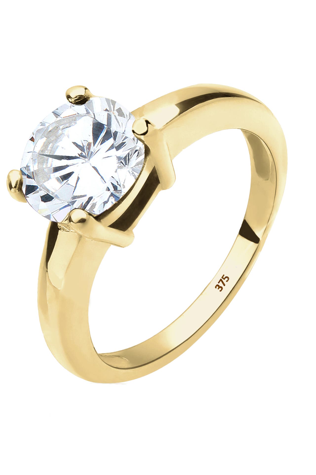 ELLI PREMIUM Ring Solitärring Zirkonia 375 Gelbgold Geschenkidee, Bild 1