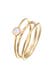 Ring Solitär Mondstein 3er Ring Set 375 Gelbgold Gold