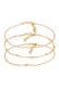 Armband Gedreht Kugel Kreuz Design (3 tlg.) 925 Silber Gold