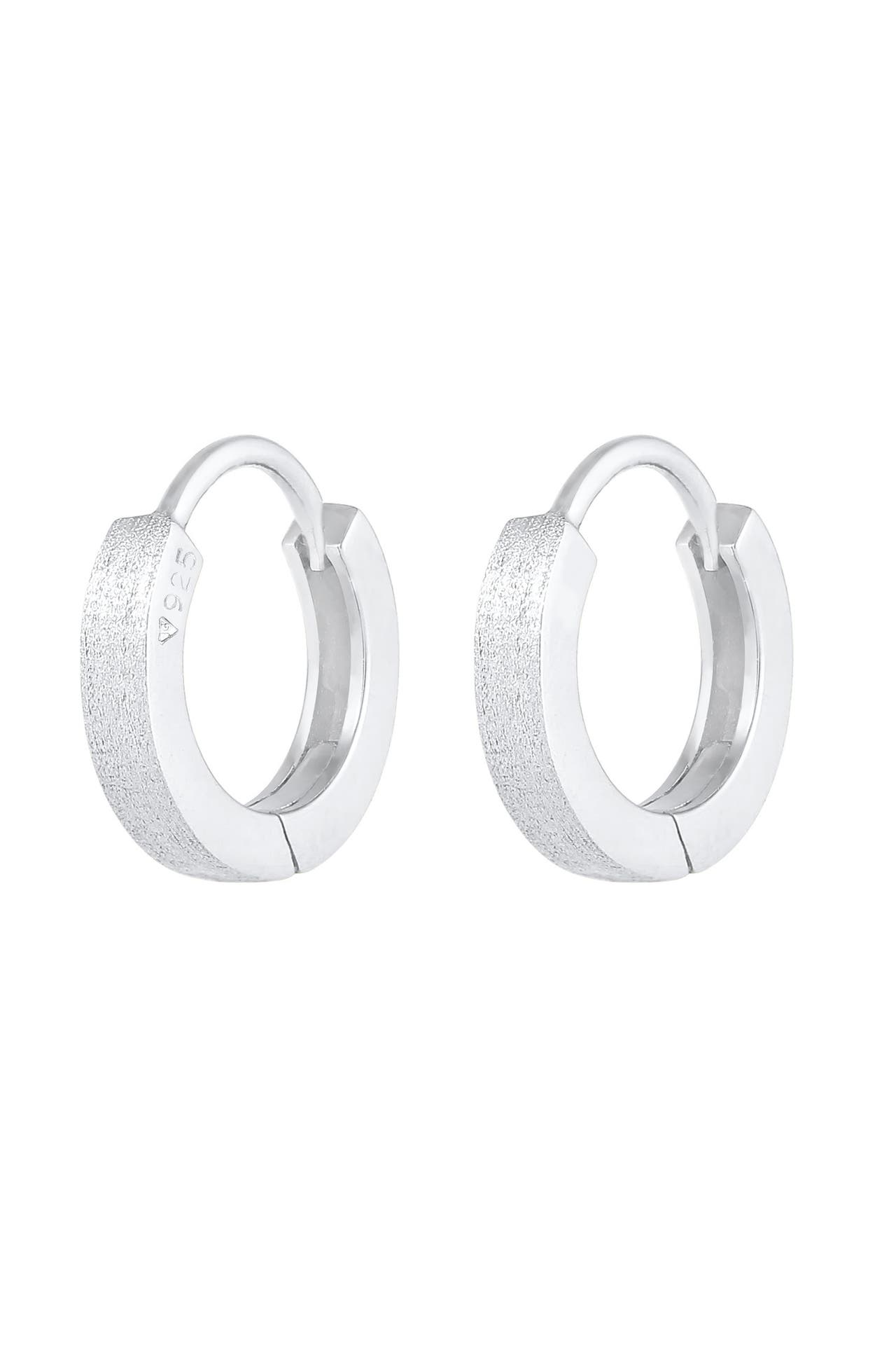 ELLI Ohrringe Creolen Klappverschluss Basic 925 Silber Silber, Bild 1