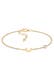 Armband Halbmond und Mondstein 925 Silber vergoldet Gold