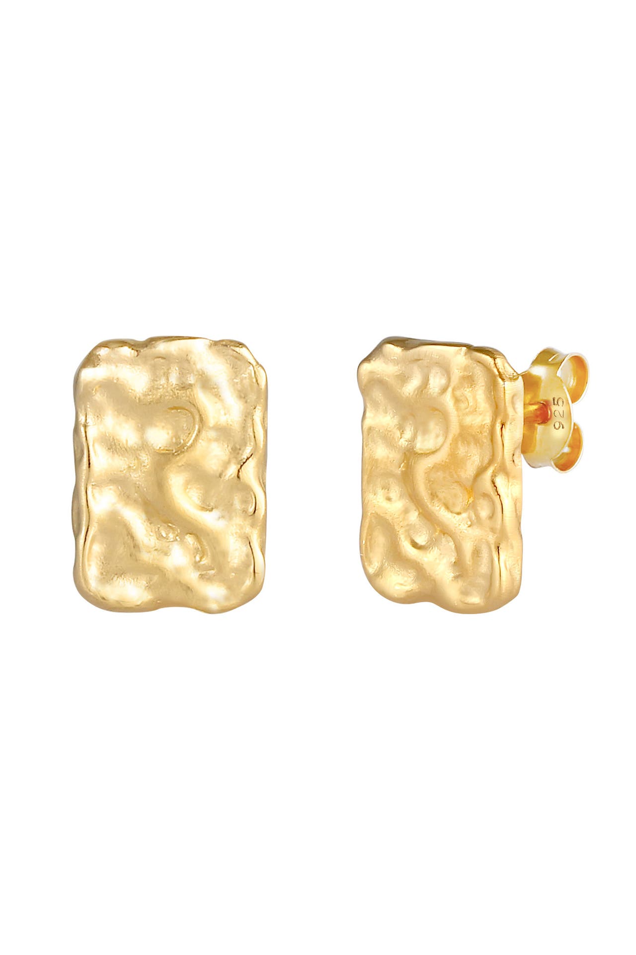 ELLI Ohrringe Ohrstecker Rechteck Vintage Look 925 Sterling Silber Gold, Bild 1