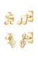 Ohrringe 2er Paar Notenschlüssel Note Musik 925 Silber Gold
