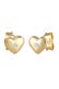 Ohrringe Herz Diamant Weiß Brillantschliff (0.03ct) 585 Gelbgold