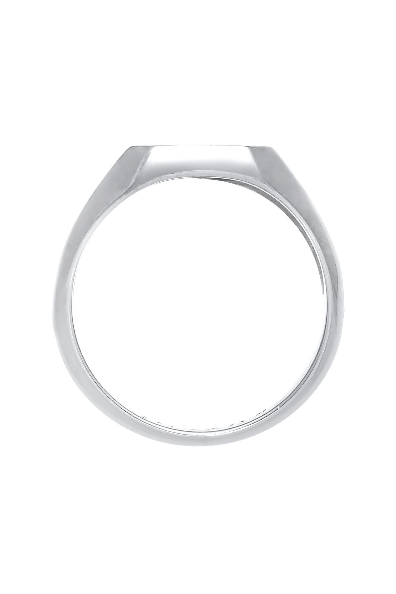 KUZZOI Ring Herren Siegelring Emaille Blau Basic 925 Silber Silber, Bild 1