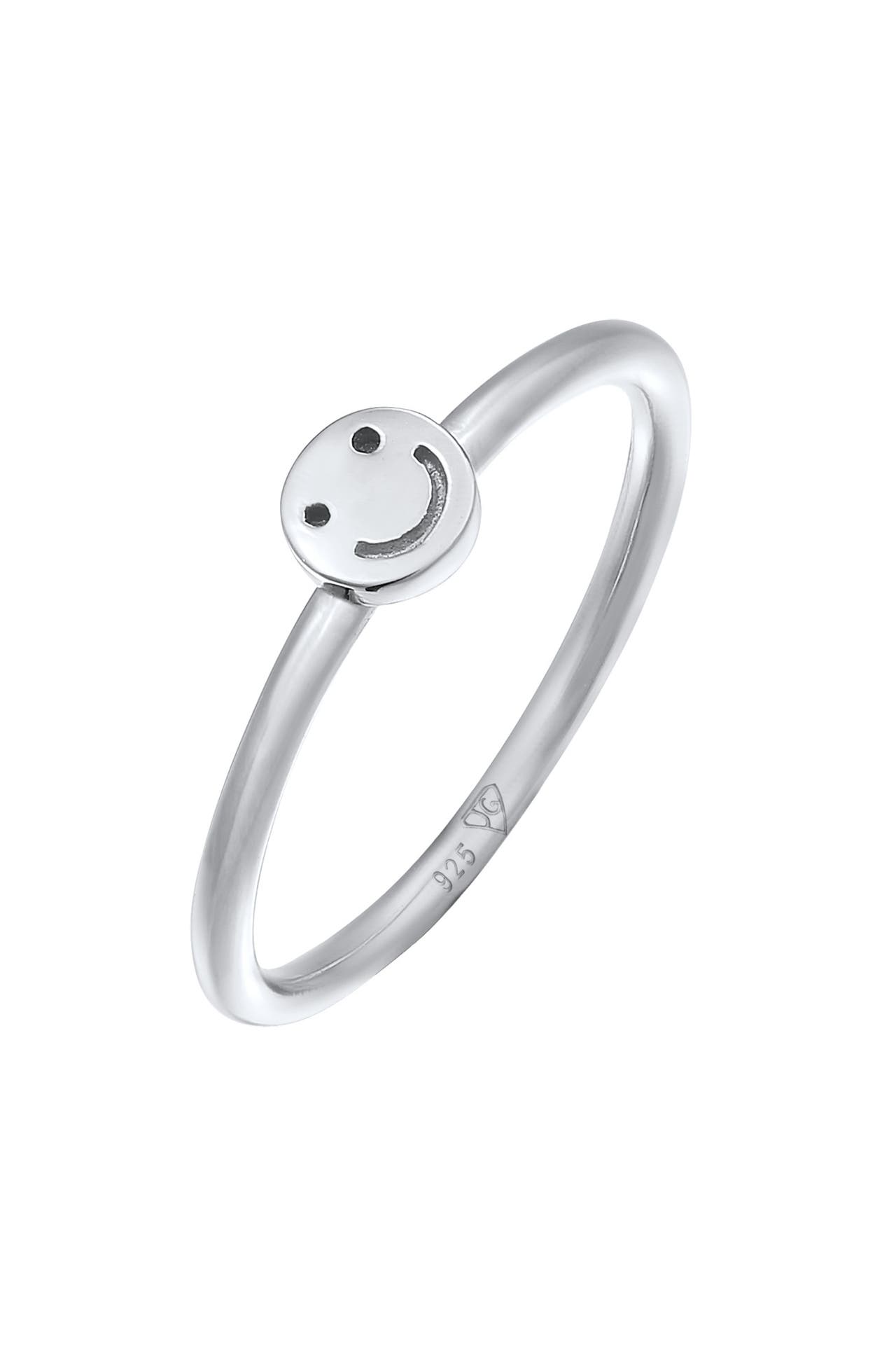 ELLI Ring Smiley Emoji Pinky Ring 925 Silber, Bild 1