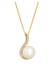 Kette Süßwasserzuchtperle Diamant Weiß (0.055 ct) 585 Gelbgold Weiß