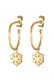 Ohrringe Creole Schneeflocke Winter 925 Sterling Silber Gold