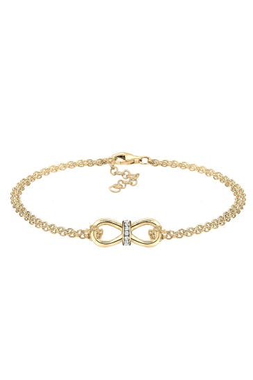 ELLI Armband Infinity Endlos Kristalle 925 Silber Weiß