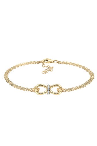 ELLI Armband Infinity Endlos Kristalle 925 Silber Weiß