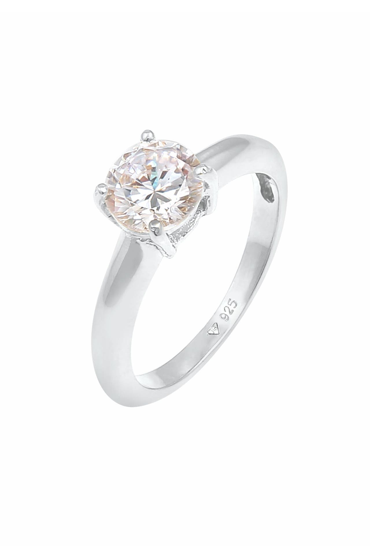 ELLI Ring Solitär Klassisch Zirkonia 925 Sterling Silber, Bild 1