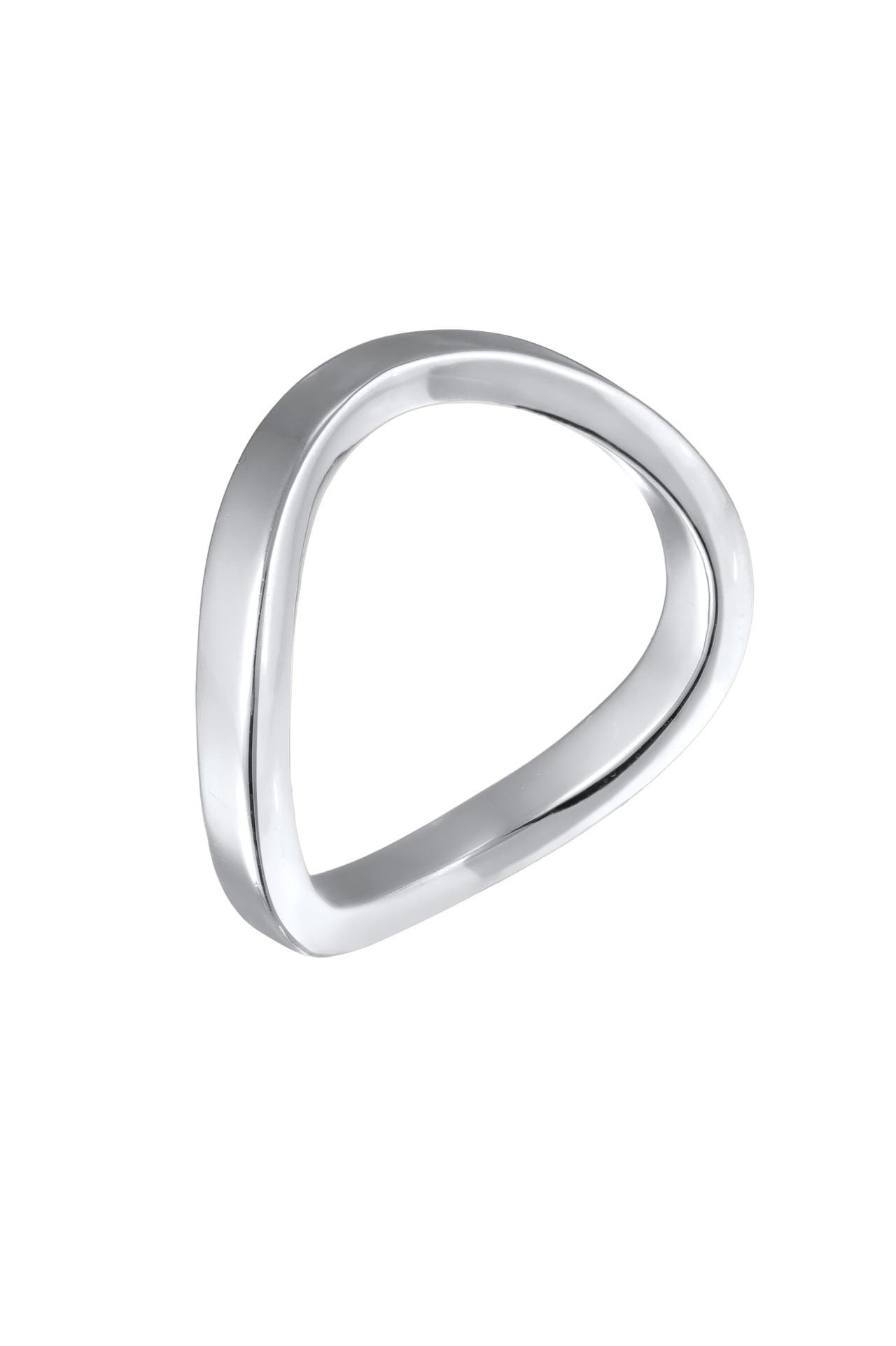 ELLI Ring Bandring Stapelring Welle Goldfarben für Damen Silber, Bild 1
