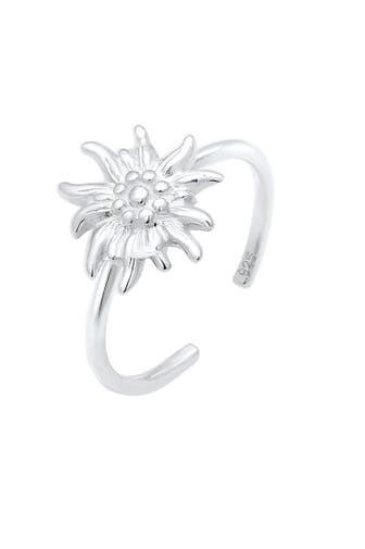 ELLI Ring Edelweiss Tracht Dirndl 925 Sterling Silver