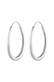 Ohrringe Creolen Hänger Oval Geo Basic Trend Big 925 Silber Silber