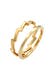 Ring Bandring Zick Zack Verspielt (2 tlg) 925 Silber Gold