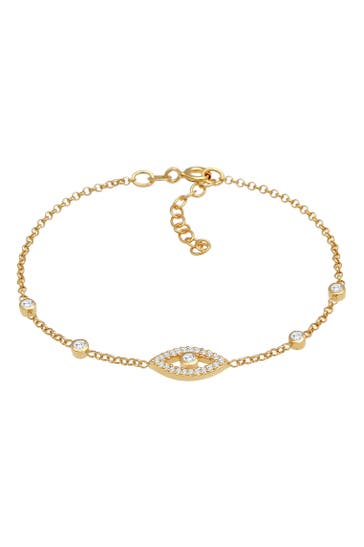 ELLI Armband Evil Eye Symbol Zirkonia Talisman 925 Silber Gold