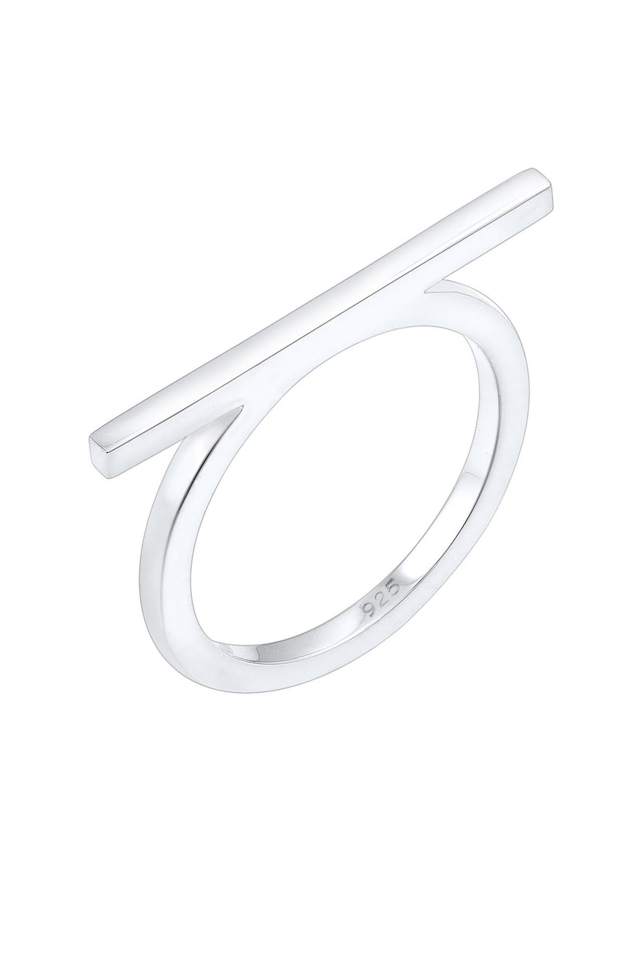 ELLI Ring Geo Minimal Trend Steg 925 Silber, Bild 1