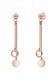 Ohrringe Stecker Kreis und Plättchen Schmuck Geschenk 925er Silber Rosegold