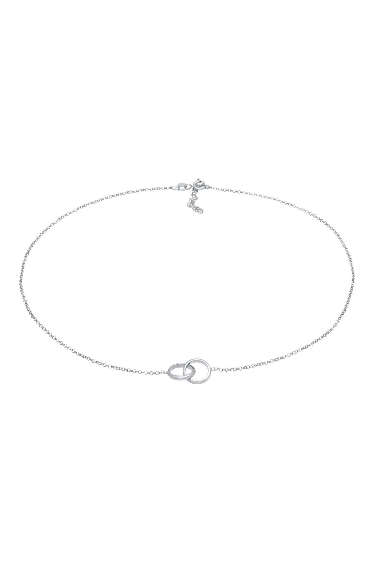 ELLI Kette Choker Ringe Kreis Minimal Trend 925 Silber Silber, Bild 1