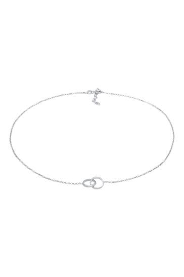 ELLI Kette Choker Ringe Kreis Minimal Trend 925 Silber Silber
