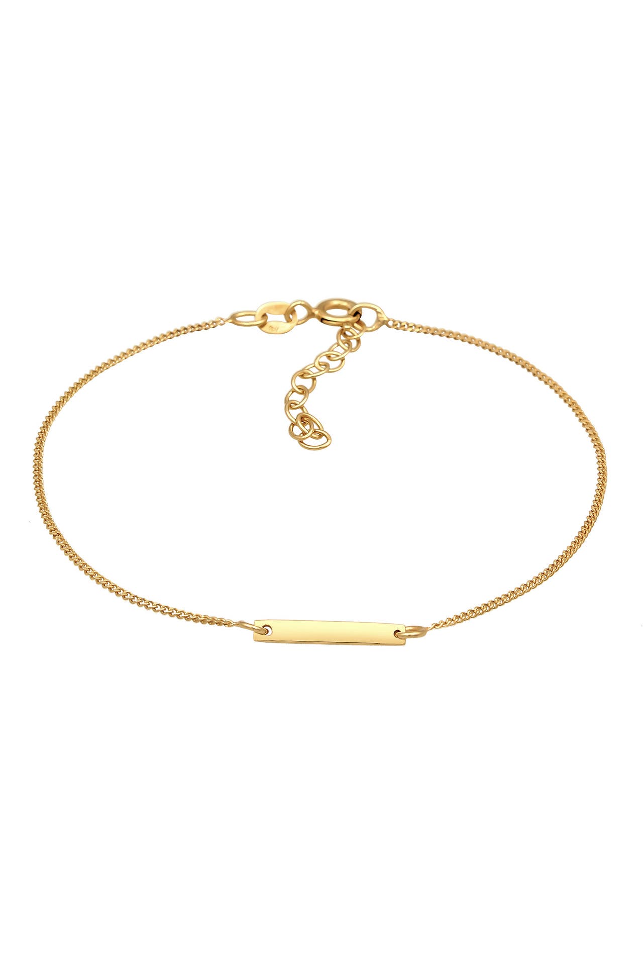 ELLI Armband ID-Armband mit gravierbarer Platte 925 Silber Gold, Bild 1