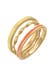 Ring Emaille Gedreht BasicTrio 3er Set 925 Silber Gold