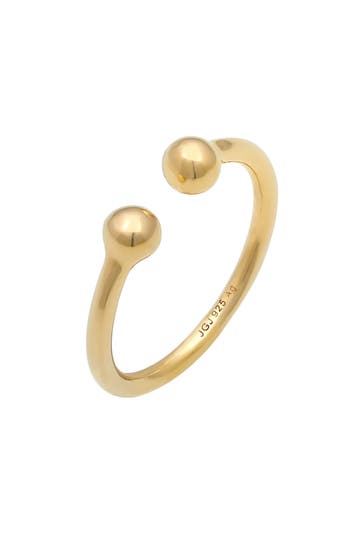 ELLI Ring Kugeln Minimal Offen Verstellbar 925 Sterling Silber Gold