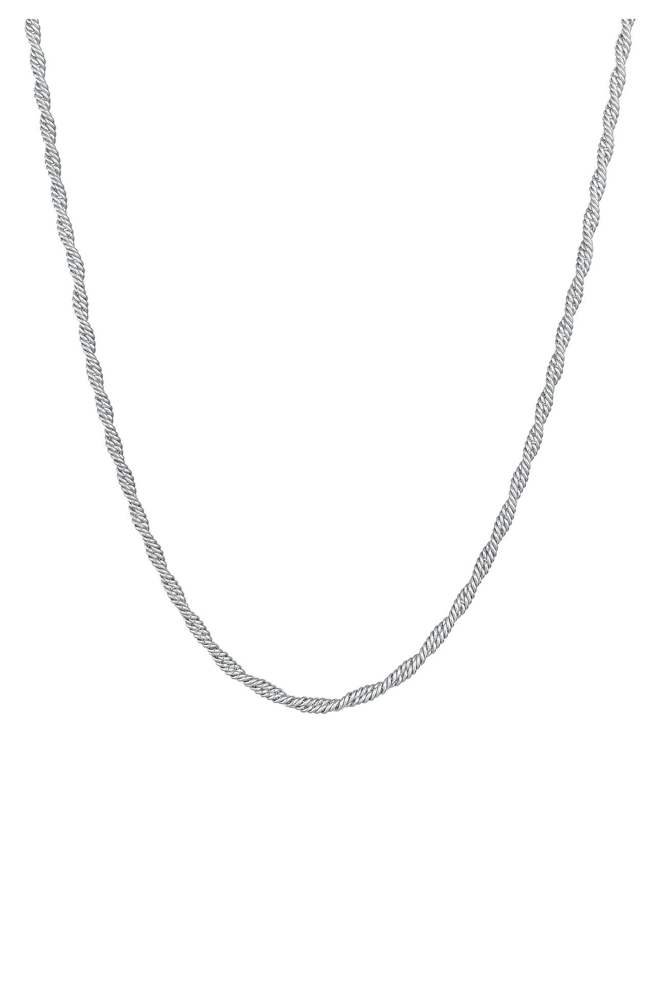 KUZZOI Kette Herren Basic Kordelkette Gedreht 925 Silber Silber, Bild 1
