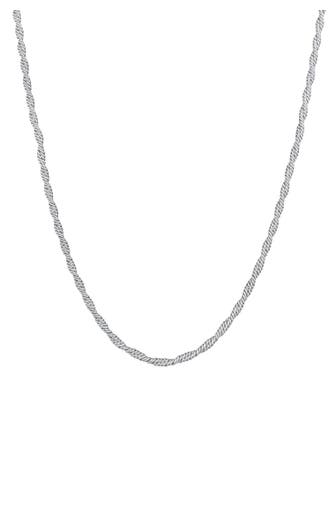 KUZZOI Kette Herren Basic Kordelkette Gedreht 925 Silber Silber